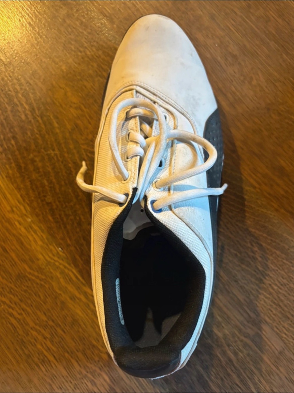 Puma White and Black Men's Athletic Lace-Up Shoe